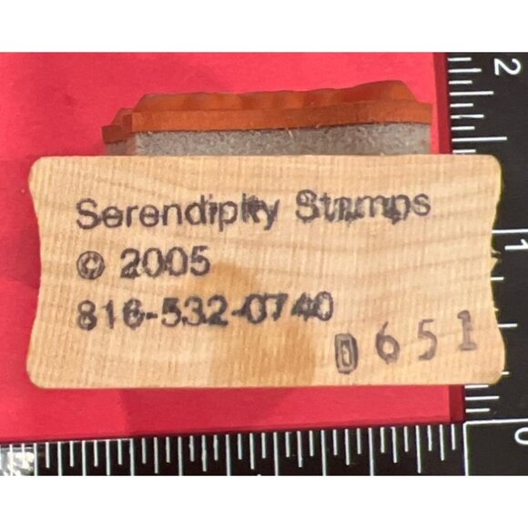 2005 Wood Mounted Rubber Stamp From Our Family To Yours Serendipity Stamps D651 - Picture 3 of 4